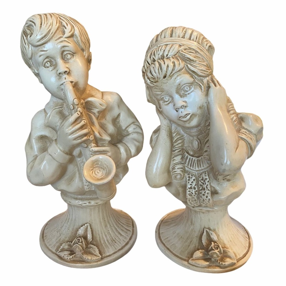 Vintage 1971 boy with sax and girl